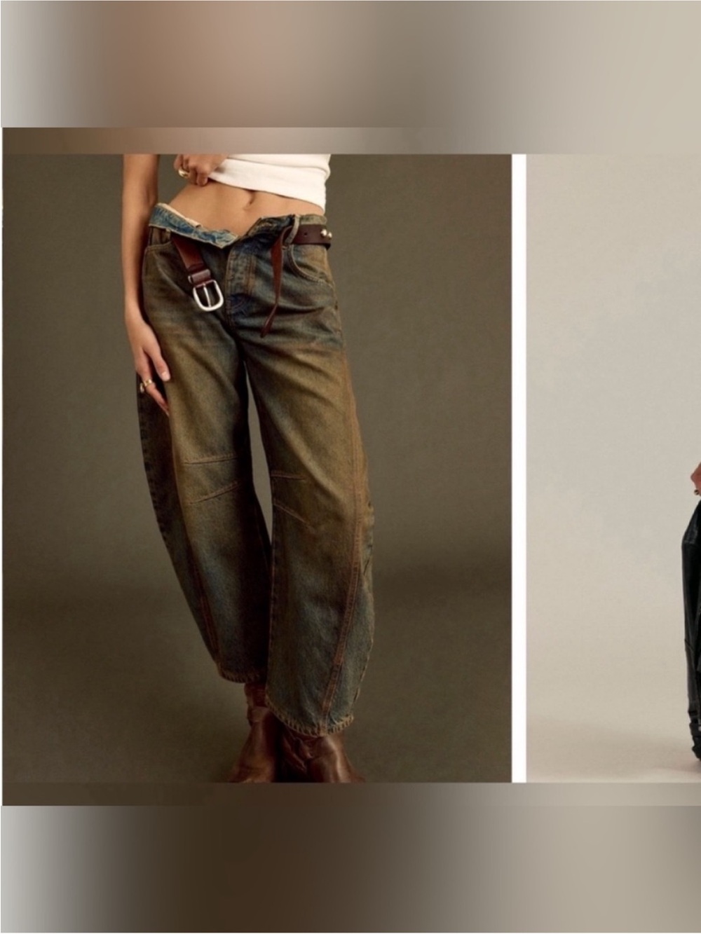 NWOT Free People We The Free Good Luck Mid-Rise Barrel Jeans - Lost Desert - 28 - Picture 5 of 13